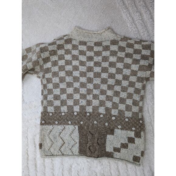 Vintage 90s Chunky Oversized Knit Sweater- Angora Wool Blend - Picture 4 of 5